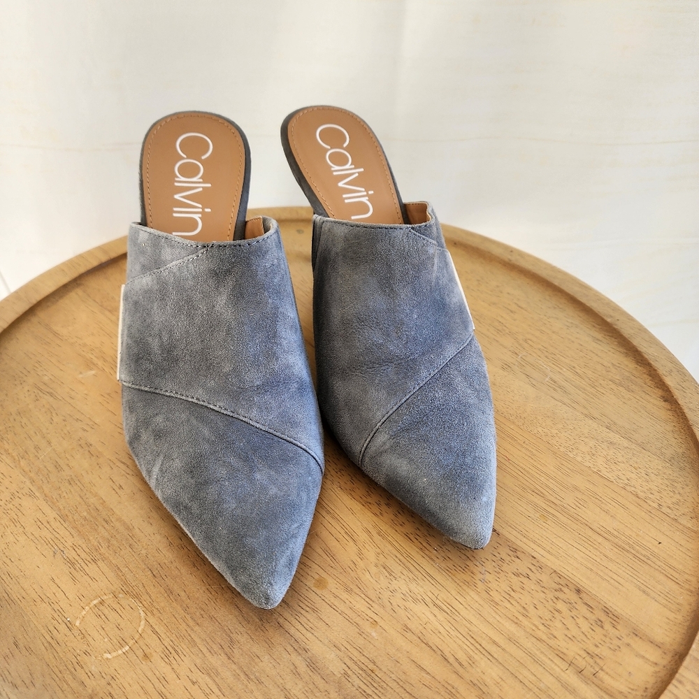 Calvin Klein Grecia Heeled Mules - Picture 3 of 11